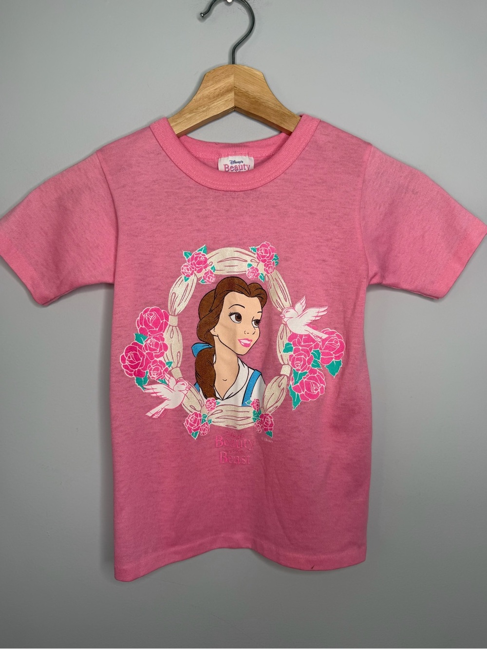Vintage Disney Beauty Pink Girls' Graphic Tee size 6 large